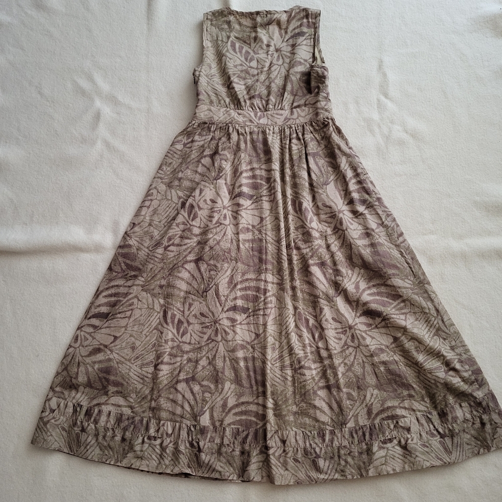 Sundance Maxi Dress Women's Size 8 Brown Fall Floral 100% Cotton Lined - Picture 11 of 16